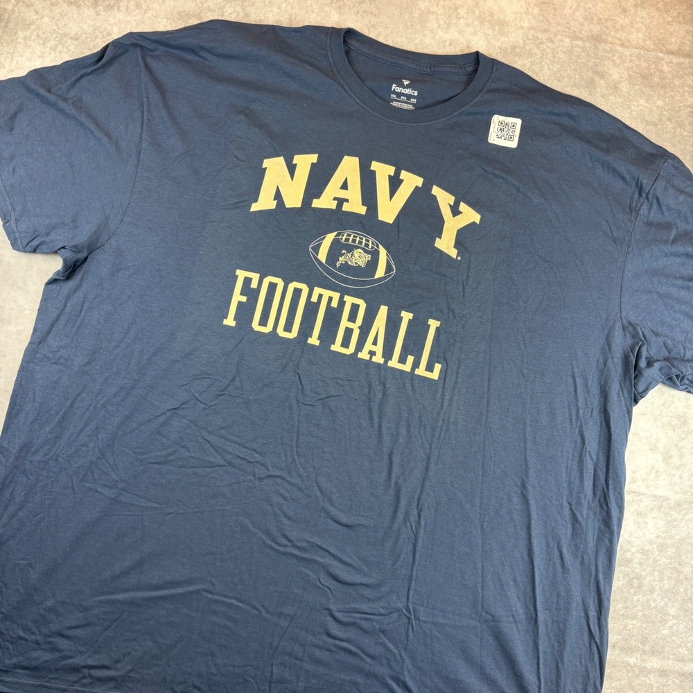 Fanatics T-Shirt Mens 5XL Navy Blue Football Graphic Short Sleeve NWOT